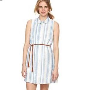 Lauren Conrad Striped Shirt Dress